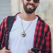 HTGFGMGW Witcher Medallion Necklace Witcher Necklace Wizard Medallion Necklace Geralt of Rivia Wolf Necklace for Men Wild Hunt Wolf Medallion Necklace Wild Hunt Geralt Necklace Wolf Jewelry for Men