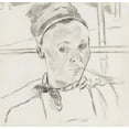 thumbnail image 2 of Gauguin, Paul 12x12 Black Ornate Wood Framed with Double Matting Museum Art Print Titled - Bust of a Young Breton Woman (Possibly Marie Lagadu), 2 of 4