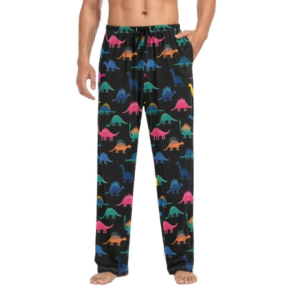 joogoo Men's Pajama Pants Dinosaurs Cartoon-r1 Soft Long Sleep Lounge Pjs Bottoms L