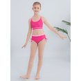 thumbnail image 6 of SILVERCELL 9-16T Girls Summer Ribbed Swimsuits, Teens Girls' Drawstrings Bikinis Bathing Suit Adjustable Straps Swimwear, 2 Pieces, Size 9-16 Years, 6 of 8