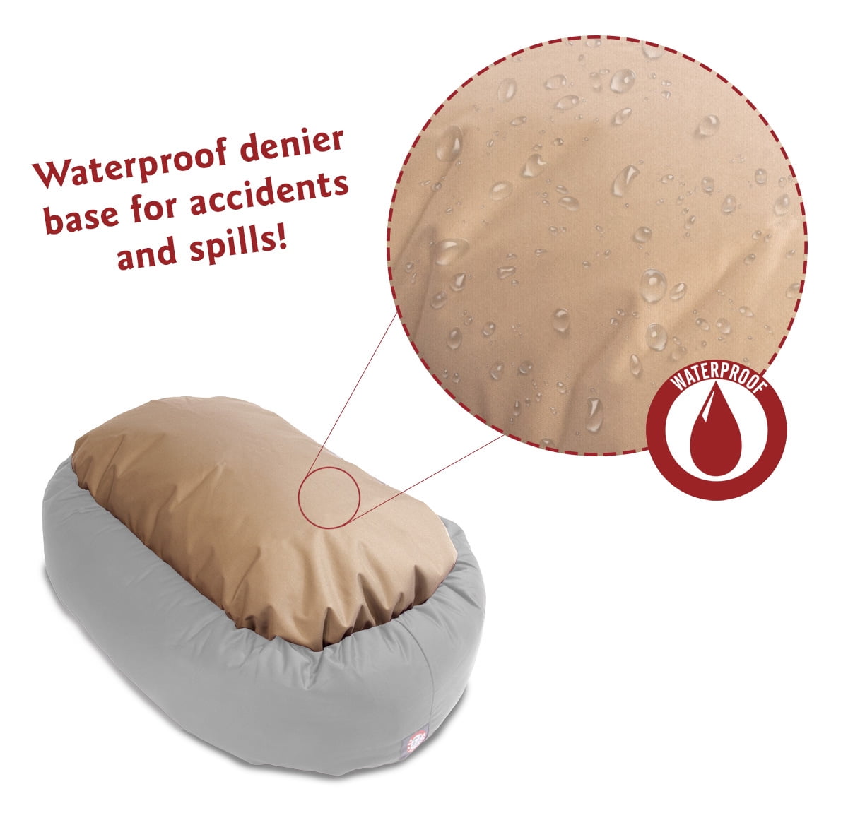 Majestic Pet Villa Velvet Bagel Pet Bed for Dogs, Calming Dog Bed Washable, Medium, Fern