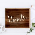 thumbnail image 4 of Andaz Press Wedding Party Signs, Rustic Wood Print, 8.5x11-inch, Donuts Reception Dessert Table Sign, 1-Pack, Dessert Table Food Station Signage Decor, Unframed, 4 of 4