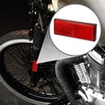 thumbnail image 3 of Reflector universal de 4 piezas de 3,46 "x 1,26" - Reflector de seguridad rectangular para motocicleta y bicicleta que aumenta la visibilidad y la seguridad en la carretera - Plástico Rojo Naranja, 3 of 8