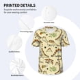 thumbnail image 3 of KLL Cartoon Dinosaurs for Men's Baseball Shirts,Short Sleeve Casual Shirts Button Down Shirt for Men Beach Summer Wedding Shirt-3X-Large, 3 of 7