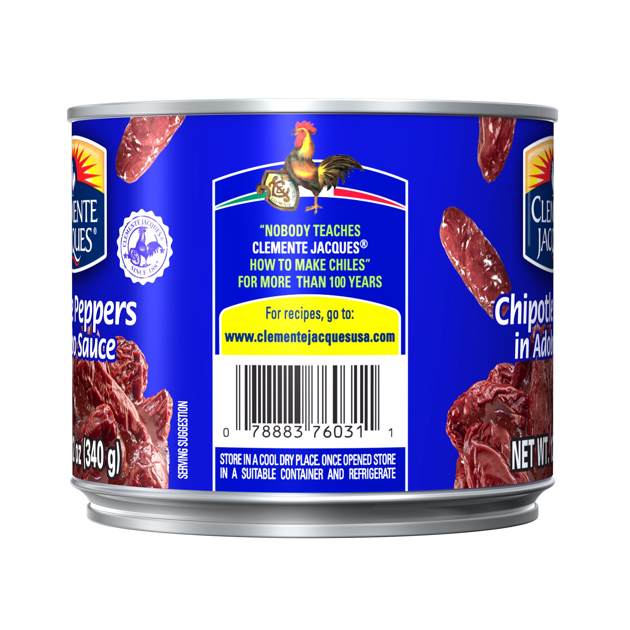 (2 pack) Clemente Jacques Chipotle Peppers in Adobo Sauce, 12 oz Can