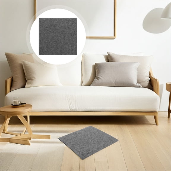 MERRYHAPY Non- Carpet Tiles, Light Grey, Self-Adhesive, Easy to Install, for Home and Office