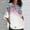 White, variant on Njoeus Oversized Tshirts for Women Hawaiian Shirts for Women Linen Shirts for Women, Women's Ladies Fashion Casual Cropped 3/4 Sleeve Printing Cotton Loose Shirt Blouse Top Shirts Under $10 On Clearan