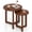 Walnut, variant on Costway Round Nesting Coffee Table Set of 2 with Thickened Top & Solid Rubber Wood Legs Natural