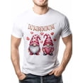thumbnail image 1 of T-Shirts for Men, Valentine's Day Gnome Lover Crew Neck Cotton T-Shirt Men's Short Sleeve Romantic Love Heart White, 1 of 8