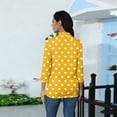 thumbnail image 6 of Zip-Front Polo Top for Women - Casual 3/4 Sleeve Blouse with Collar, Perfect for Golf, Tennis or Active Lifestyle Yellow S, 6 of 7