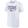 thumbnail image 2 of Men's Fanatics White Colorado Avalanche 2022 Western Conference Champions Locker Room T-Shirt, 2 of 4