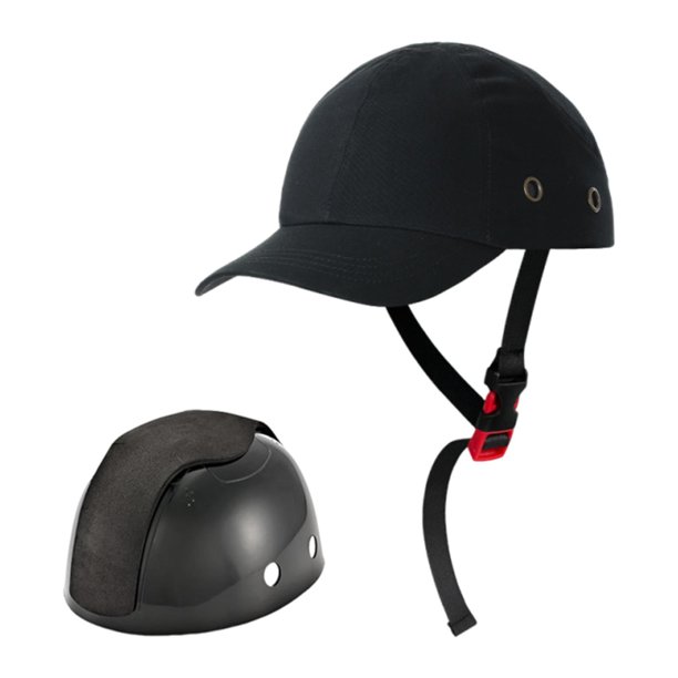 Gorra de béisbol, ligera, elegante, para hombre, con visera y absorción de impactos. Negro