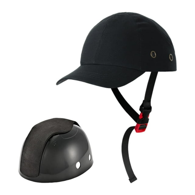 Gorra de béisbol, ligera, elegante, para hombre, con visera y absorción de impactos. Negro