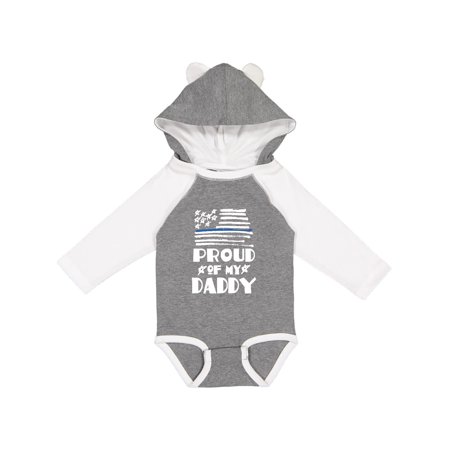 

Inktastic Police Officer Proud Of Daddy Law Enforcement Gift Baby Boy or Baby Girl Long Sleeve Bodysuit