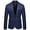 Navy Blue, variant on Men's Slim Fit Single-Breasted Blazer with One Button & Center Vent - Casual Wrinkle-Free Sport Coat for Everyday Wear