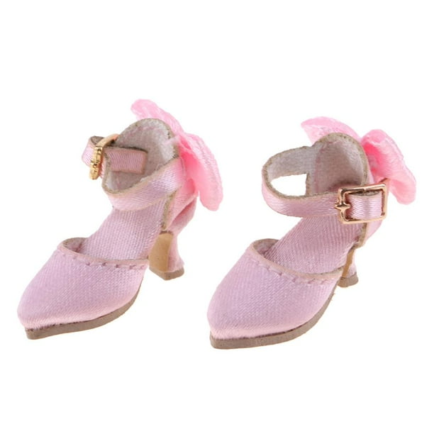 Sandalias de tacón de bloque de punta puntiaguda altos Medias Calzado Calcetines Accesorios con Autores Rosado Macarena Zapatos de Muñeca