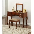 thumbnail image 2 of Bobkona Cailyn Flip Up Mirror vanity Set with Stool in Cherry, 2 of 2
