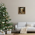 thumbnail image 2 of Stupell Industries Barn Mouse with Christmas Lights Animals Painting Brown Floater Framed Canvas Art Print Wall Art, 25 x 25, 2 of 9