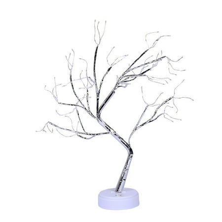 

108 LED 3D Table-Lamp Copper Wire Christmas Fire Tree Night Light for Home Holiday Bedroom Indoor Kids Bar Decor Fairy Light