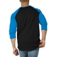 thumbnail image 4 of Hat and Beyond Men's Basic Baseball Raglan 3/4 Sleeve Athletic Crew Neck T-Shirts, 4 of 6