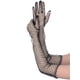 thumbnail image 5 of Guantes de malla con lunares para mujer, guantes de encaje de tul organza extra largos, 1 par, talla única, negro, 5 of 6