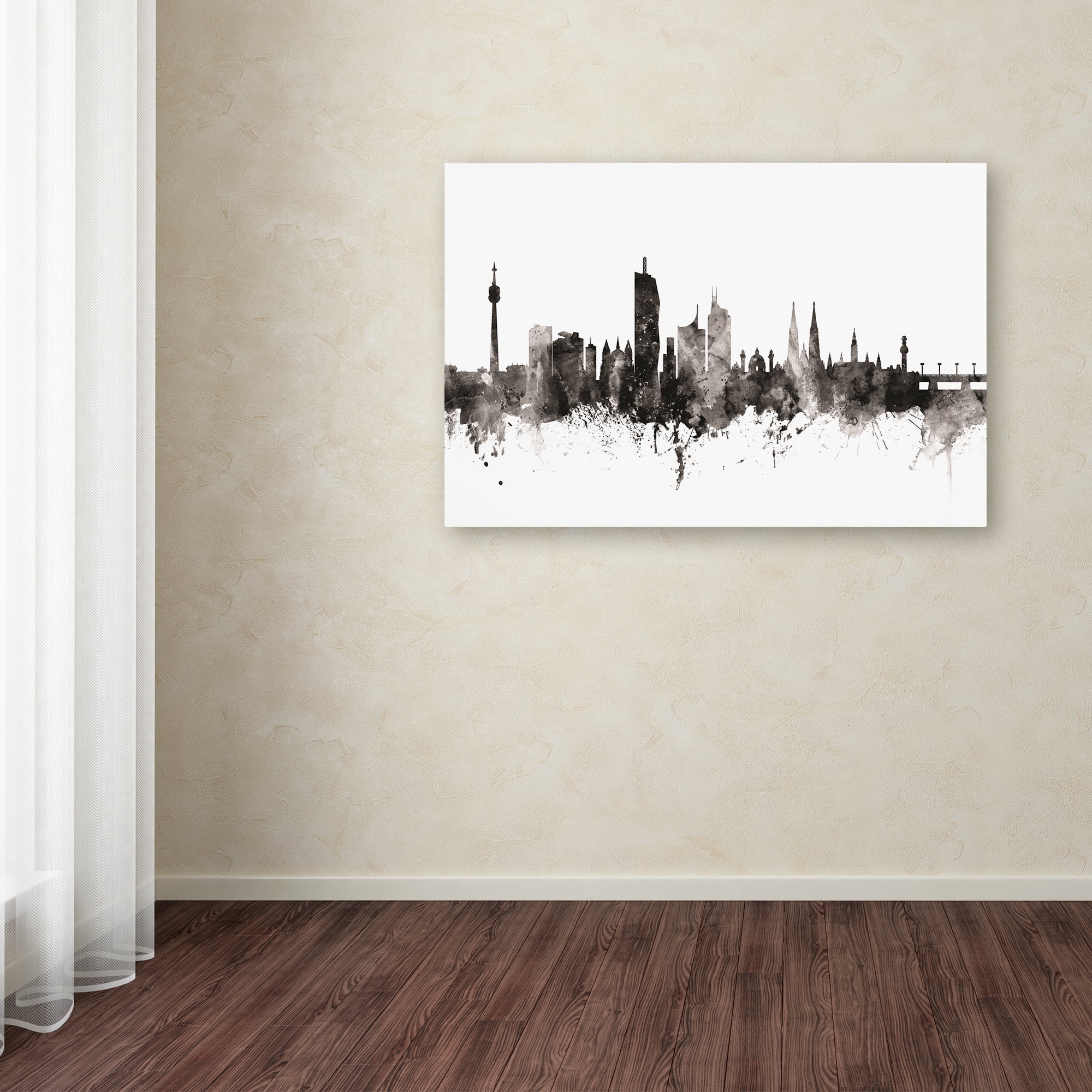 Trademark Fine Art 'Vienna Austria Skyline III' Canvas Art by Michael Tompsett