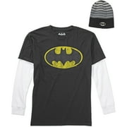Batman - Big Men's Hangdown Tee with Beanie, Size 2XL