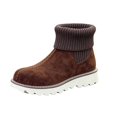thumbnail image 2 of OKBOP Women's Slip-On Boots Round Toe Pull-On Foam Cushioning Block Heel Brown Stylish Women's Boots Sizes 39, 2 of 5