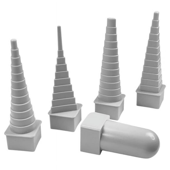 4 Piece Mandrel Wire Wrapping Tools Set,Includes Triangular, Round, Oval, Square and Plastic Handle for Metal Winding