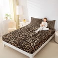 thumbnail image 4 of Manfei Leopard Print Bed Sheets,Wild Animal King Sheets,Cheetah Pattern Sheet Set For Girl Kids,Breathable Home Decor,4pcs, 4 of 7