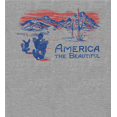 thumbnail image 2 of Americana America The Beautiful Long Sleeve Adult Hooded Sweatshirt-Medium-Heather Gray, 2 of 3