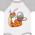 thumbnail image 4 of Inktastic Easter Cute Snake with Basket and Bunny Ears Boys or Girls Baby Bodysuit, 4 of 5