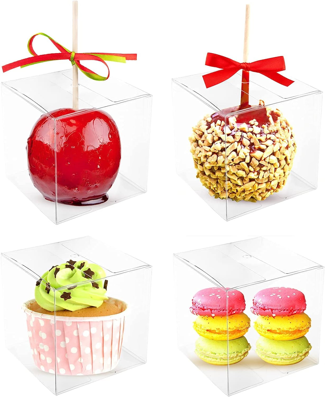 10 Pcs 4 x 4 x 4 inch Clear Boxes Transparent Clear Gift Boxes Candy