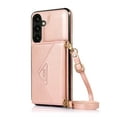 thumbnail image 2 of Feishell Crossbody Wallet Phone Case for Samsung Galaxy S24 Plus with Removable Shoulder Strap,for Women Girls,Magnetic Clasp Credit Card Slots PU Leather Kickstand Shockproof Phone Case,Rosegold, 2 of 9
