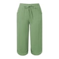 thumbnail image 5 of Bovemsi Women's Casual Pants Linen Trousers Summer Muslin Lightweight With Pockets Causal Loose Elastic Comfortable Fabric Sport Leisure Beach for Travel, 5 of 5