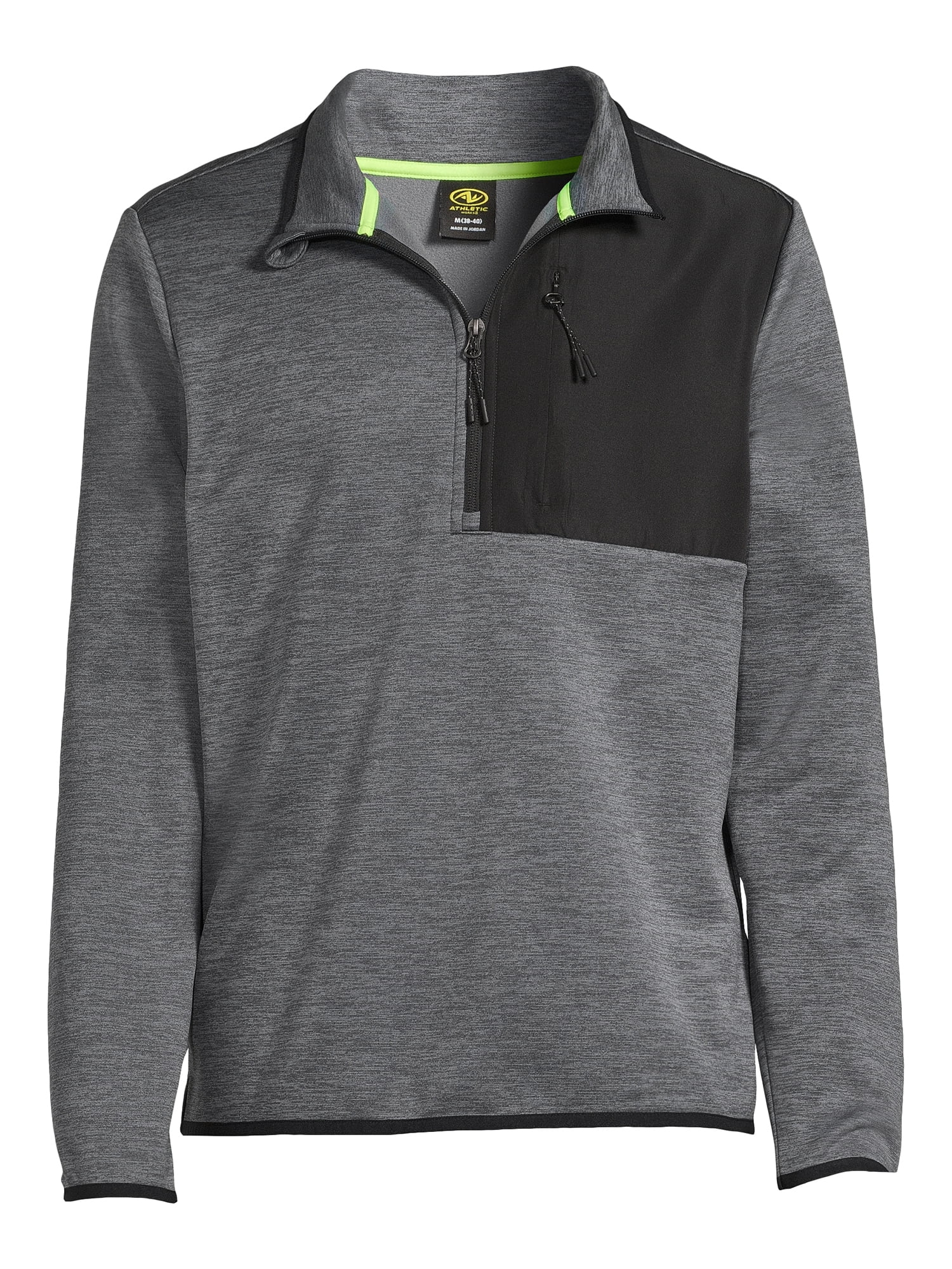 Athletic Works Men's Quarter Zip Tech Fleece Pullover, Sizes S-3XL
