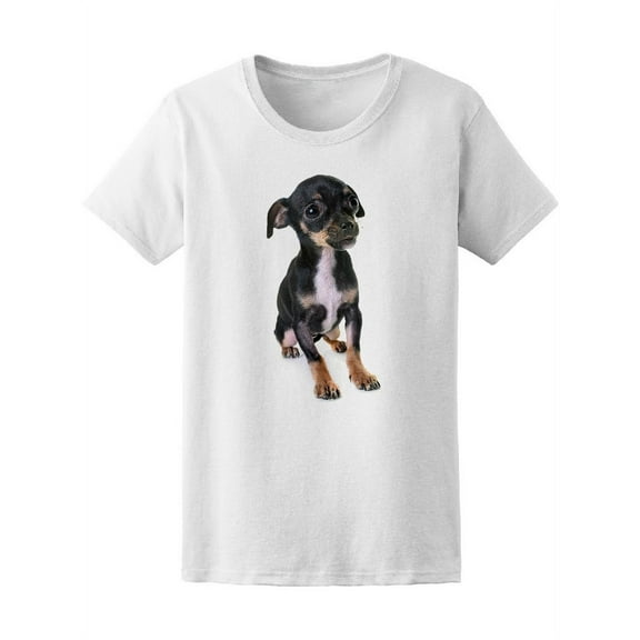 Black Chihuahua Puppy T-Shirt Women -Image by Shutterstock, Female x-Large