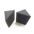 thumbnail image 2 of 6 PCS Acoustic Foam Charcoal/Black Bass Trap Sound Absorption Studio Soundproofing Corner Wall 12 x 12 x 24 cm, 2 of 5