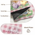 thumbnail image 6 of Happy Easter Area Rugs 6'x9', Washable Small Throw Rugs for Kitchen Dining room, Spring Easter Eggs Bunny Floral Pink Plaid Indoor Outdoor Rug Non-Slip Low Pile Carpet Runner Reversible Floor Mats, 6 of 8