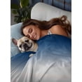 thumbnail image 3 of Navy Blue Gray Ombre Flat Sheet Only Twin Size, Soft Breathable Bed Top Sheets for Mattress, Modern Gradient Abstract Art Luxury Bedding Flat Sheets for Home Hotel Bedroom Bed Protection, 3 of 9