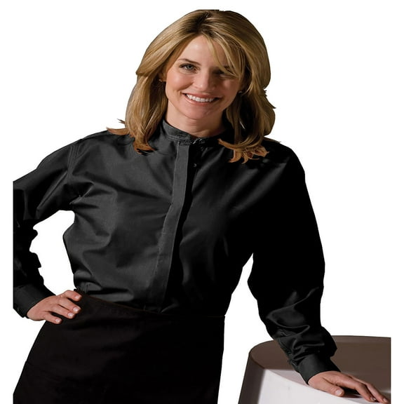 Edwards Garment Women's Long Sleeve Banded Collar Shirt, Style 5396