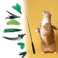 thumbnail image 4 of Juego interactivo de juguetes con s para gatos, barra retráctil, ejercicio, , rascador, sintética, juguete con 7 s de repuesto, Sunnimix Juguetes interactivos para gatos, 4 of 8