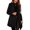Black, variant on Womens Long Pea Coat Winter Double Breasted Oversized Trench Coat Notch Lapel Overcoat Causal Dress Coat,Black(XXL)