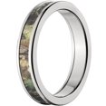 thumbnail image 2 of 4mm Half-Round Titanium Ring with a Mossy Oak New Break Up Camo Inlay, 2 of 3
