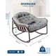 thumbnail image 4 of QinaQin Silla mecedora papasan para exterior, diseño cómodo tipo egg chair rocker para patio, jardín, recámara o porche, 4 of 7