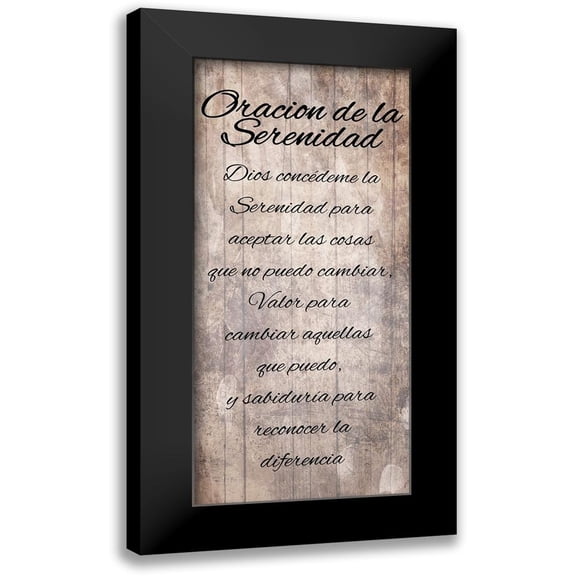 Villa, Mlli 9x14 Black Modern Framed Museum Art Print Titled - Oracion De La Serenidad