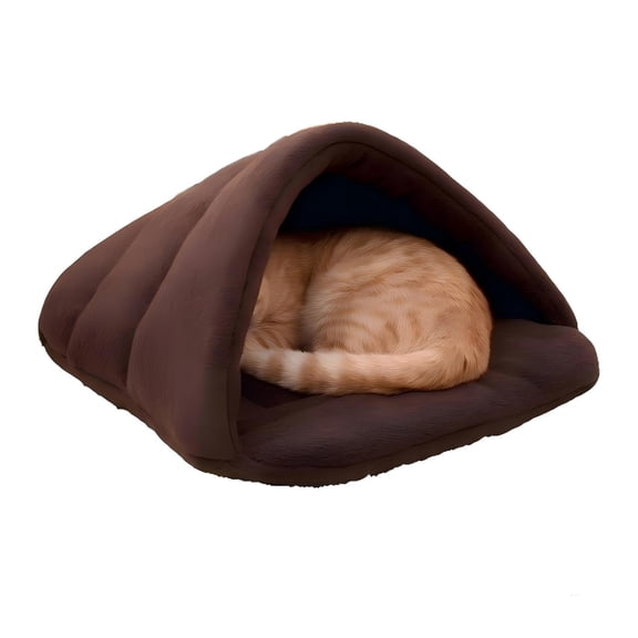Cozy Slipper Shape Thick Fleece Warm Dog Cat Tent Cave Bed – Soft Polar Fleece Pet Sleeping Bag with Breathable Cotton, Perfect Cave Dog Bed for Small Pets
