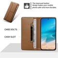 thumbnail image 3 of Leather For iPhone 11 Case【RFID Blocking】Wire Pressing Process Flip Wallet Leather Case With Card Holder Magnetic Closure  Phone Cases Cover,Brown,For iPhone 11, 3 of 10