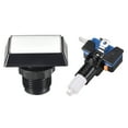 thumbnail image 2 of Game Push Button 49x33 Rectangle 12V LED Illuminated Push Button Switch with Micro switch for Arcade Video White 5pcs, 2 of 5
