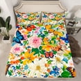 thumbnail image 2 of Homewish Vintage Rustic Floral Bed Sheets, Cartoon Butterfly Animal King Sheets, Western Farmhouse Sheet Set, Lightweight Room Decor, 4-Piece, 2 of 7